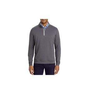 Peter Millar Perth Half-Zip Loop Terry Sweatshirt in Iron
